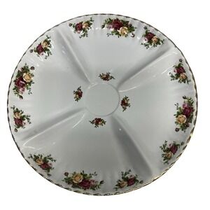 Royal Albert Old Country Roses Chip Divided Platter Only 14.5" No Dip
